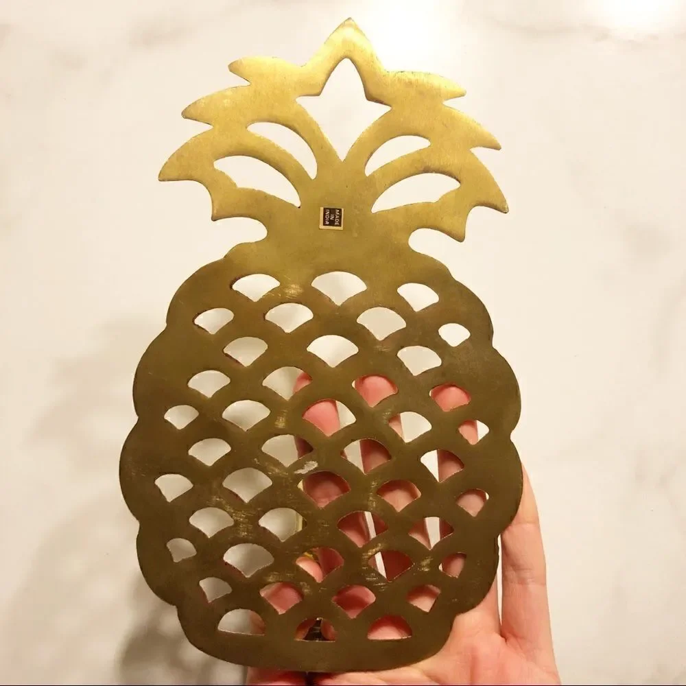 Vintage Gold Pineapple Wall Candle Holder Sconce